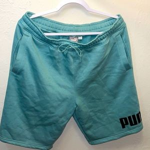 Puma Baby blue/ Teal (black design)  Sweatpants . Shorts . Customs Fit . 💸⚓️🚀